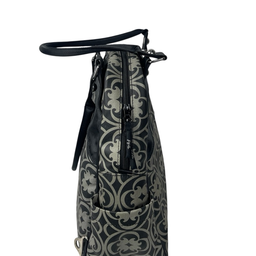 Petunia Pickle Bottom Baby Diaper Bag Black Grey - Picture 3 of 11